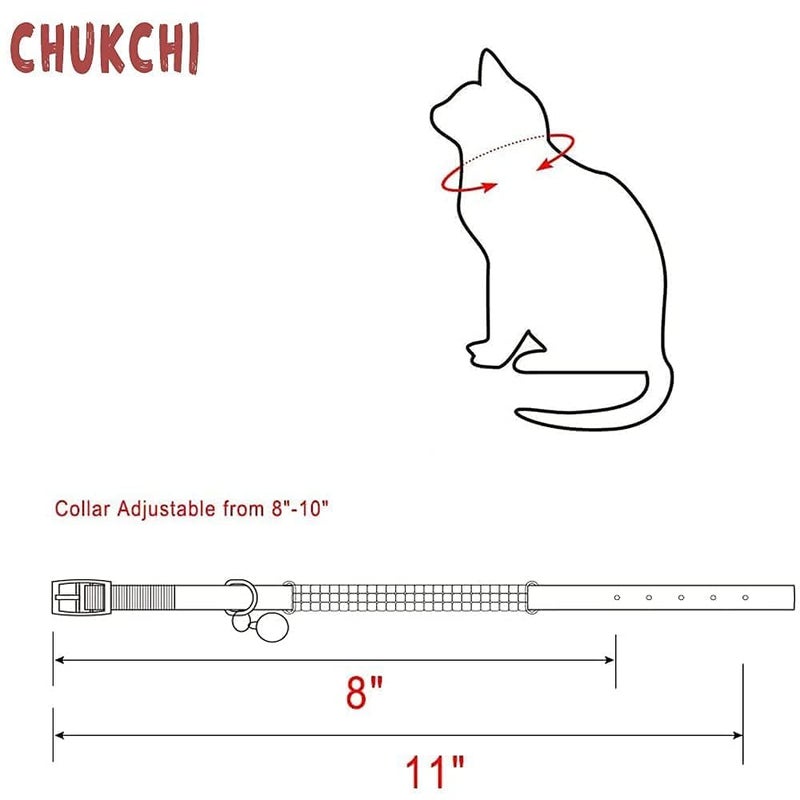 CHUKCHI Soft Velvet Safe Cat Adjustable Collar Bling Diamante with Bells,11 inch for Small Dogs and Cats (Pink) - Image 3